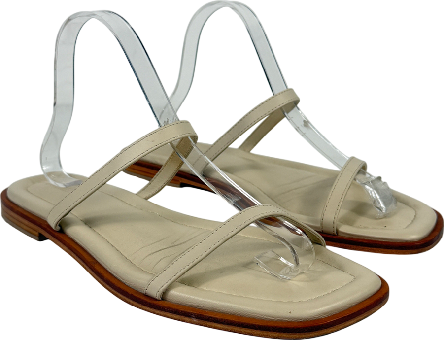 A.emery Cream Lome Leather Sandals UK 7 EU 40