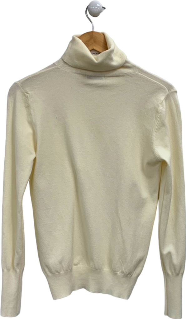 Lumina White Turtleneck Jumper UK S