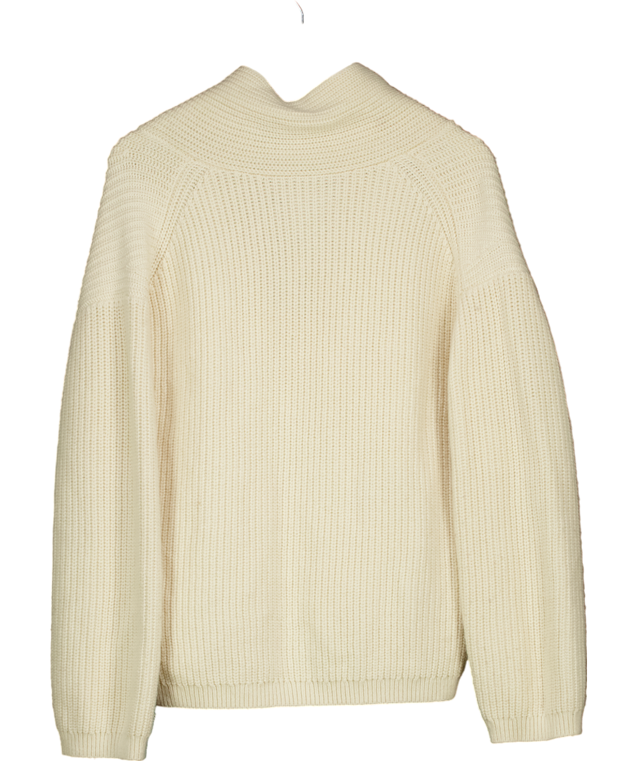 Arket Cream Shawl Collar Jumper UK S