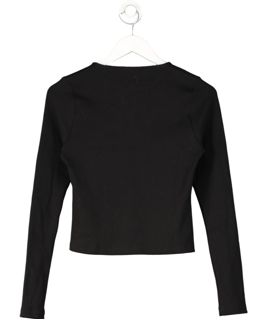 Brandy Melville Black Ribbed Cardigan UK M