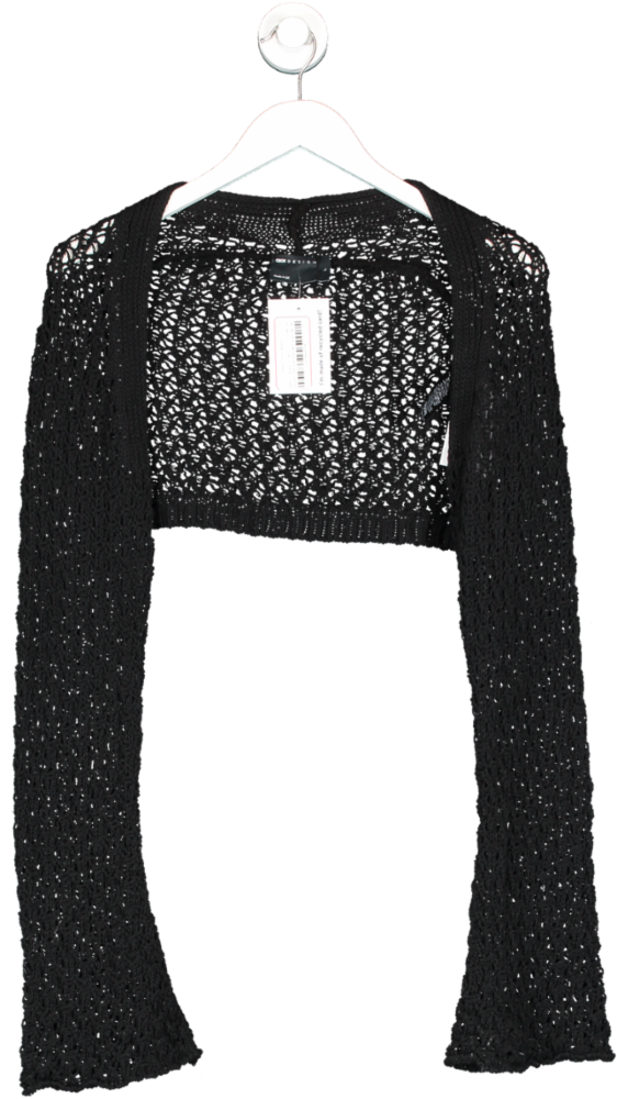 ASOS Black Open Crochet Bolero UK L