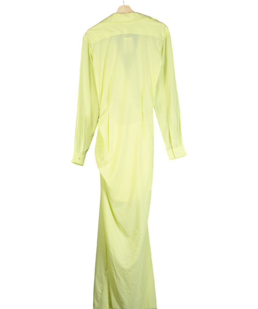 Mimii London Green Long Sleeve Drape Maxi Dress UK XS