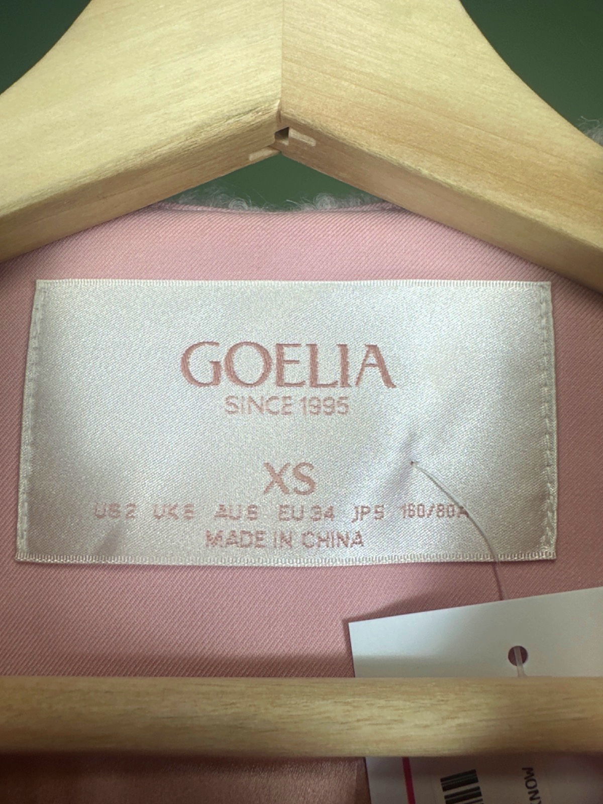 Goelia Pink Bouclé Wool Blend Jacket XS