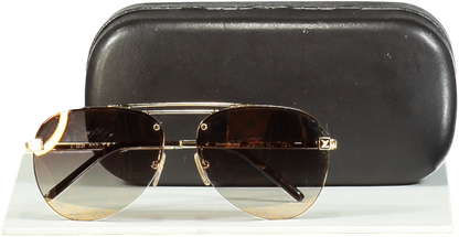 Louis Vuitton Gold Clockwise Aviator Sunglasses