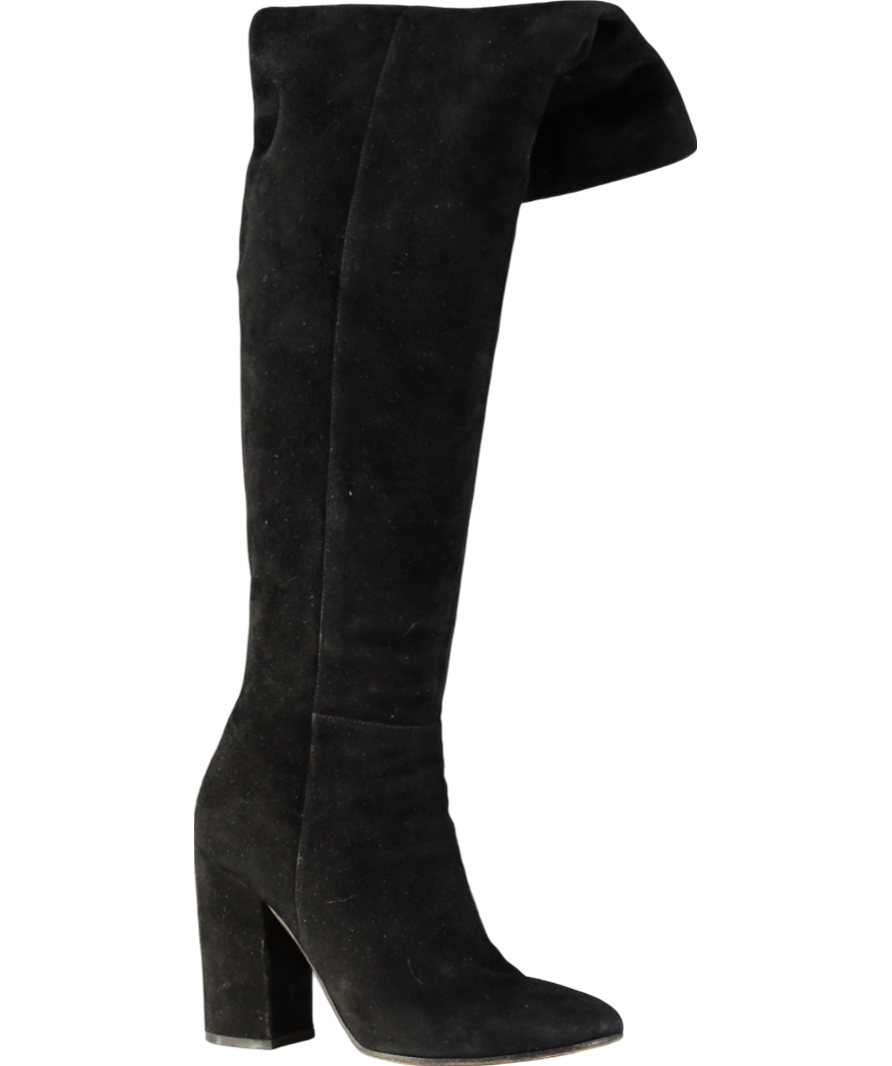 Gianvito Rossi Black Suede Over the Knee Boots UK 6 EU 39 👠