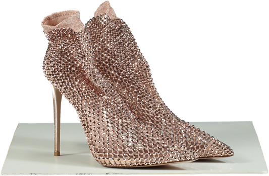 La Silla Pink Crystal Embellished Pointed Toe Pumps UK 6 EU 39 👠