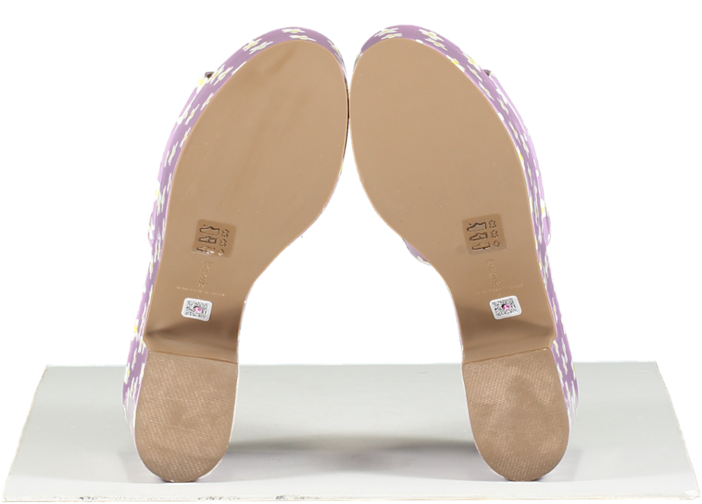 Larroude Purple Miso Floral Patent Mule UK 3.5 👠