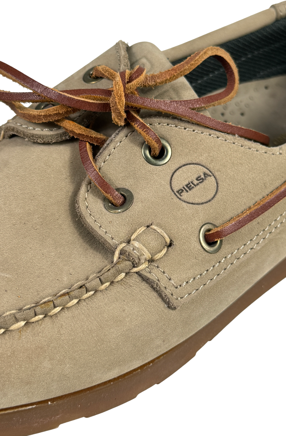 PIELSA Beige Leather Boat Deck Shoes UK 9 EU 43 👞