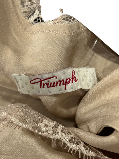 Triumph Beige Satin Slip Dress UK M