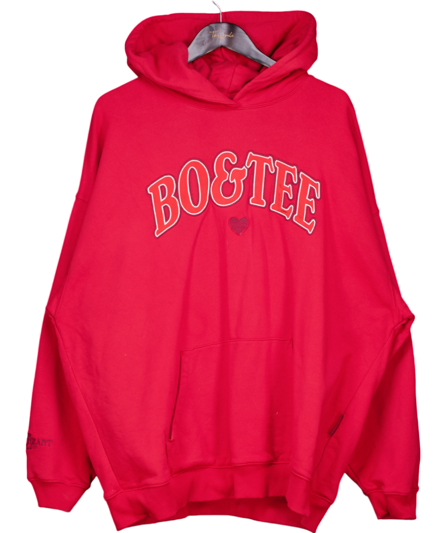 Bo + Tee Red Oversized Hoodie UK L