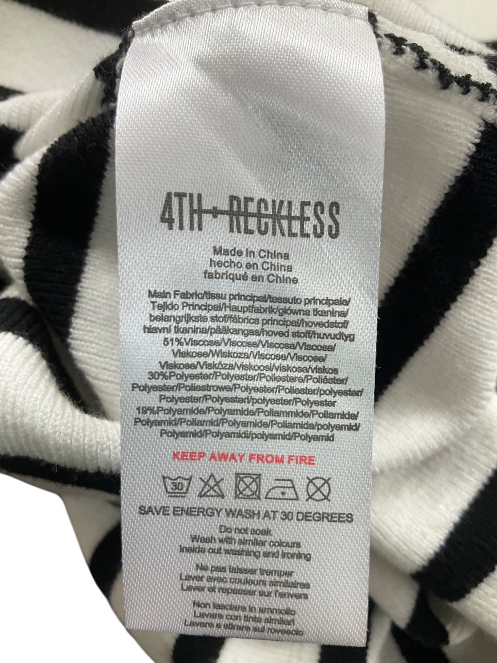 4th & Reckless Cream Knitted Scoop Neck Mini Dress UK 12