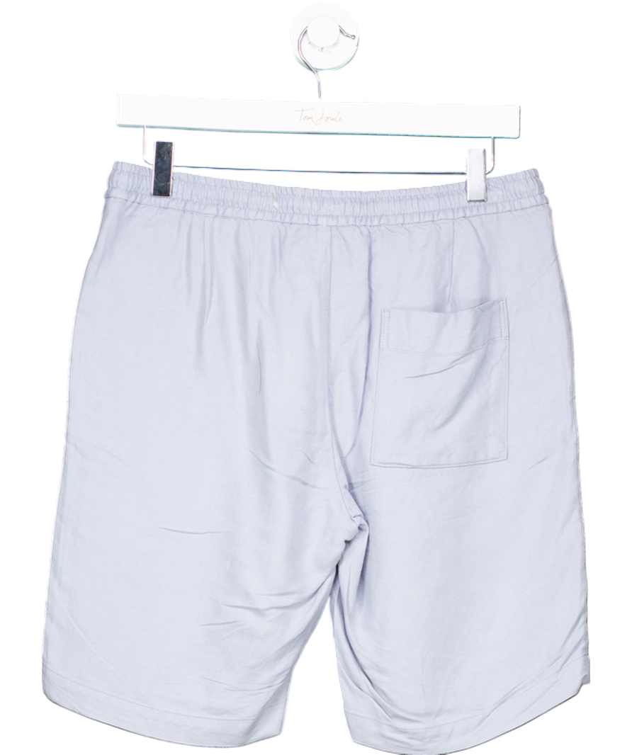 REISS Blue Textured Crepe Drawstring Shorts UK S