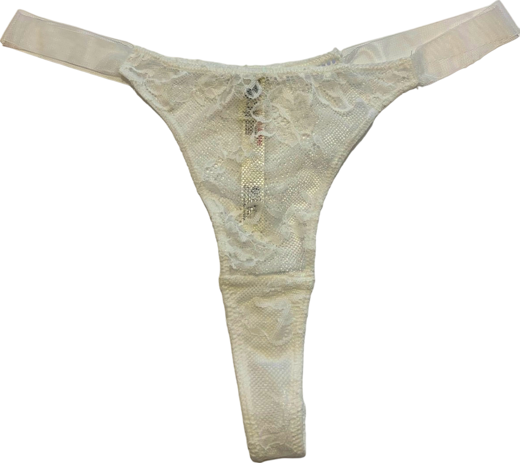 Free People White Lace Thong UK S