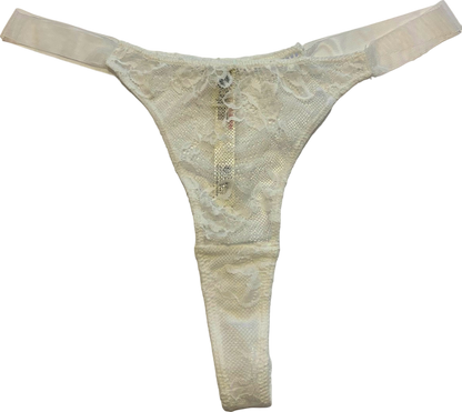 Free People White Lace Thong UK S