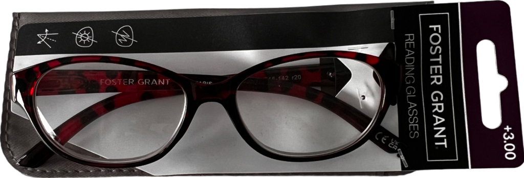 foster grant Paris Lenses Reading Glasses +3 Red