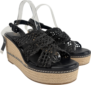 Next Black Wedge Sandal UK 8 EU 41