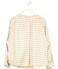 Massimo Dutti Beige Check Linen  Blouse UK L