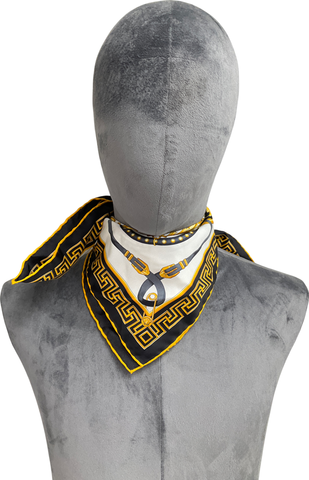 Versace Yellow Silk Scarf One Size