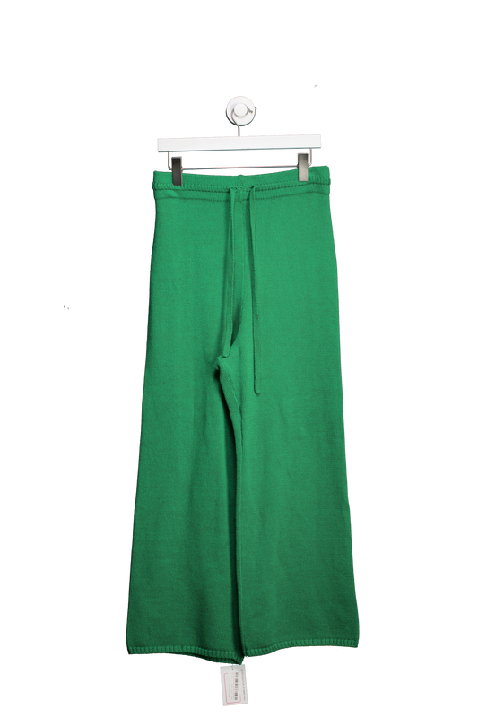 Leset Green May Cotton Blend Wide Leg Trousers UK M
