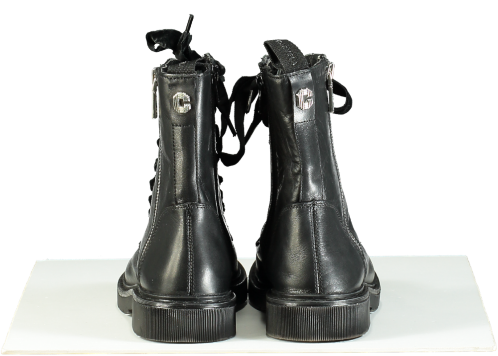 Carvela Black Leather Strategy 2 Ankle Boots UK 4