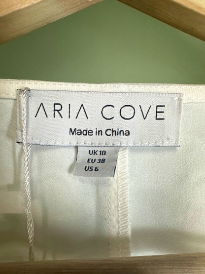 Aria Cove White Long Sleeve Blouse UK 10