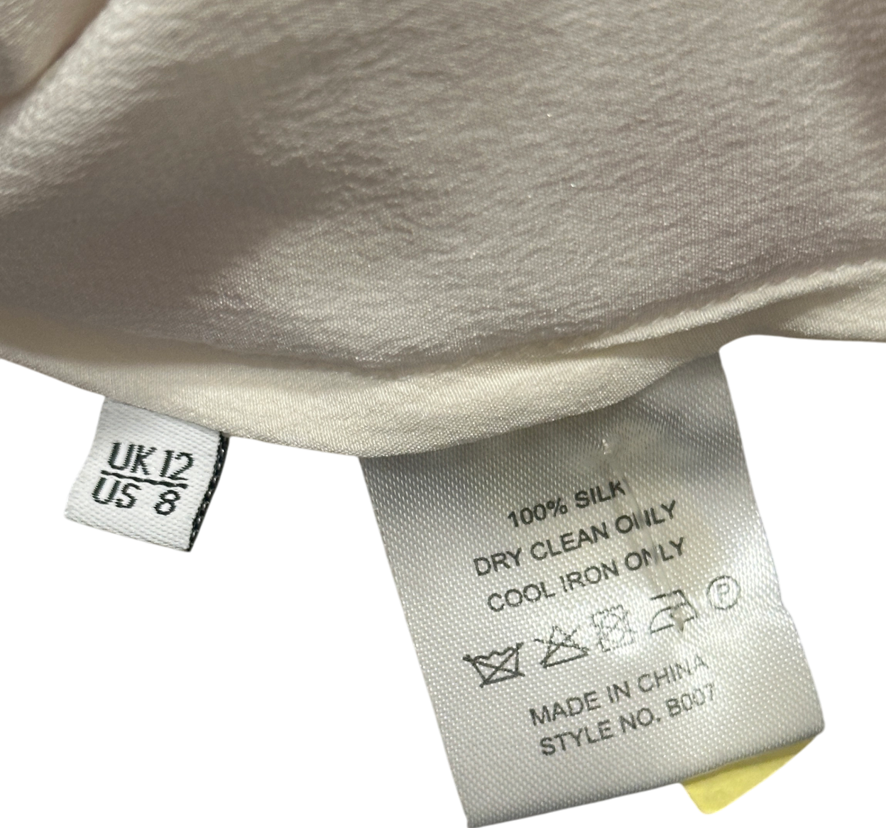 Iris & Ink Cream 100% Silk Long Sleeve Blouse UK 12