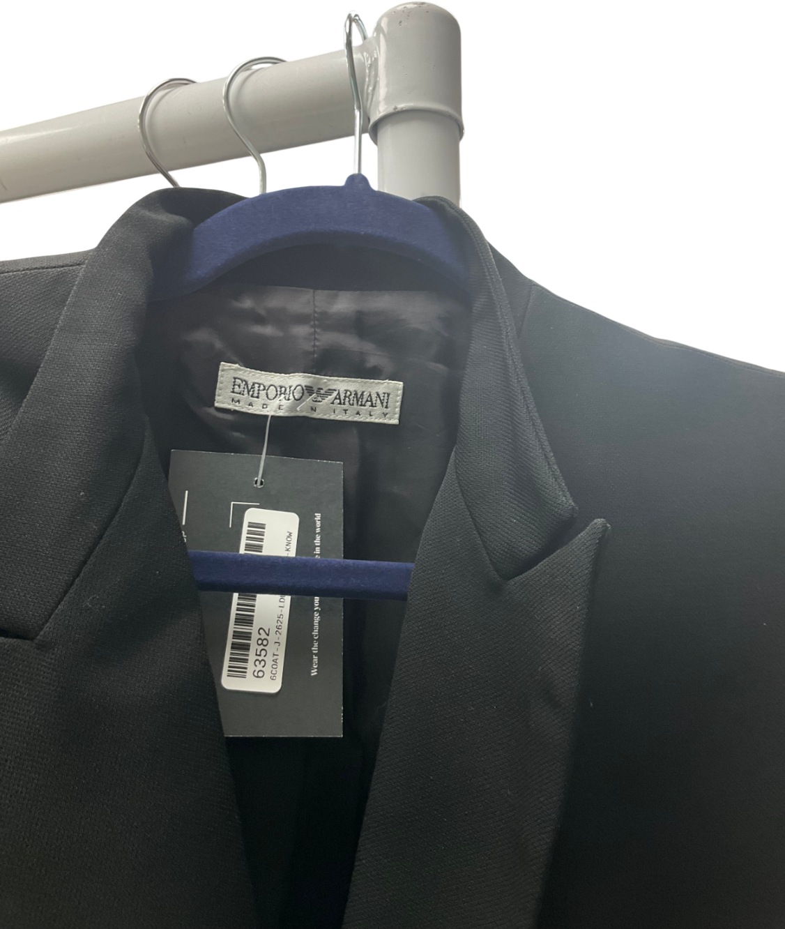 Emporio Armani Black Essentials Single-breasted Blazer UK L