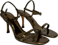 H&M Metallic Heeled Strappy Sandals UK 4 EU 37