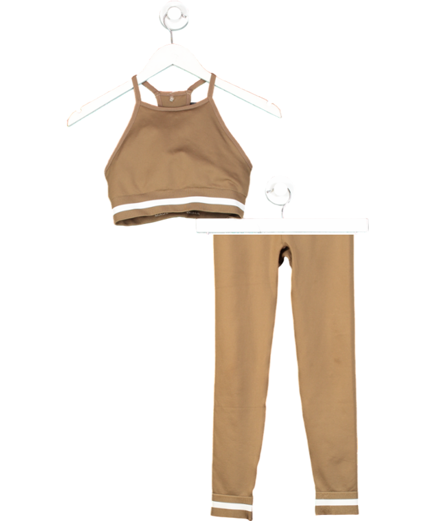 The Upside Brown Form Seamless High Rise Leggings And Kelsey Bra UK 8