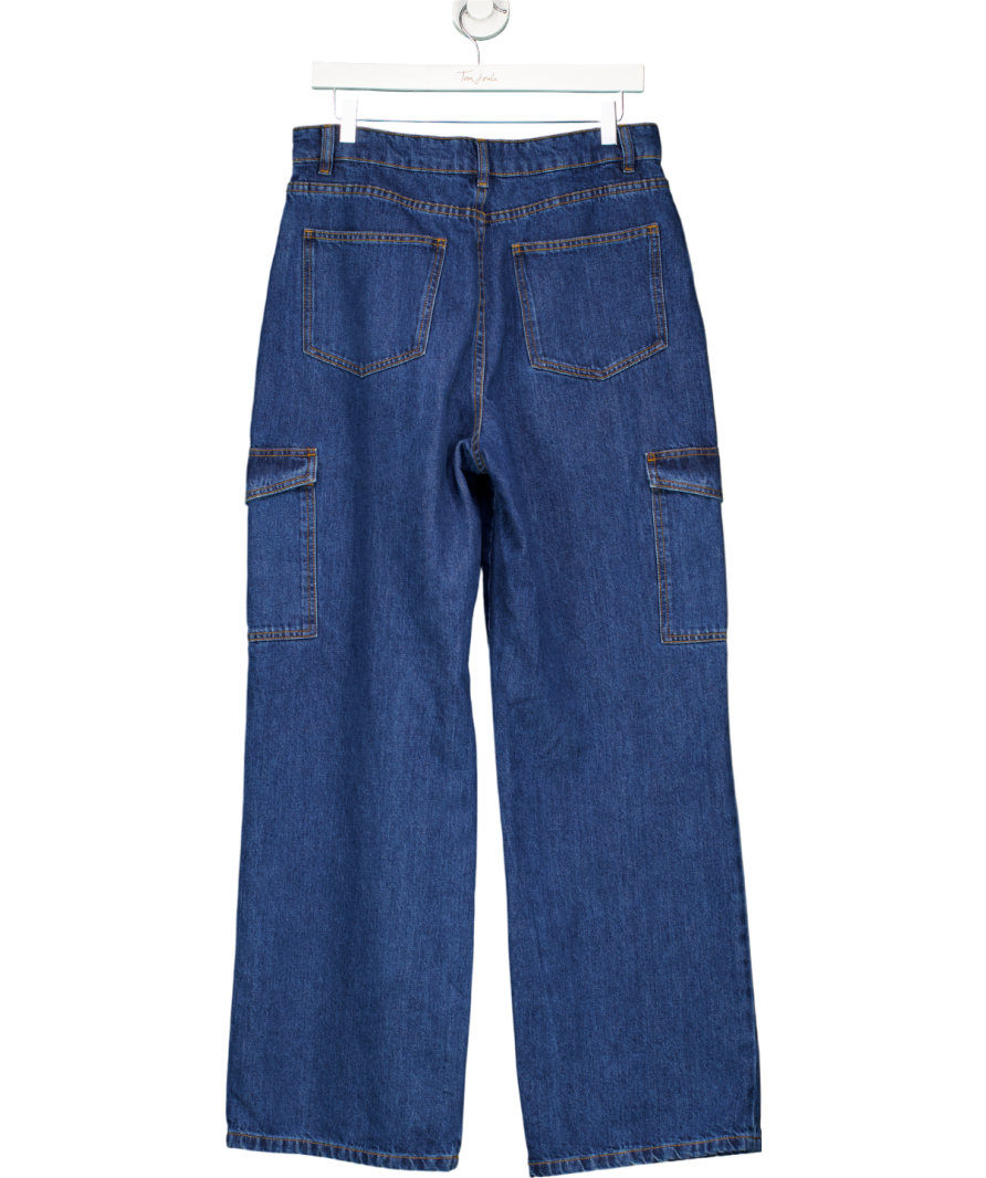 Sezane Blue Cargo Jeans UK 14