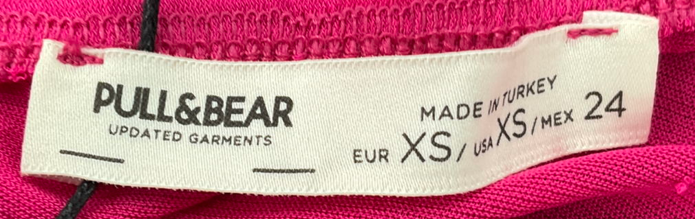 Pull&Bear Tulle Mesh Pink Skirt And Bandeau Top UK S