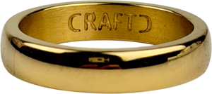 CRAFTD LONDON 18k Yellow gold Band Ring 5mm SIZE U