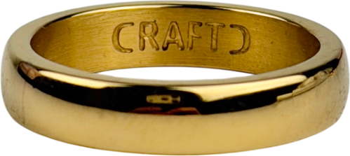 CRAFTD LONDON 18k Yellow gold Band Ring 5mm SIZE U
