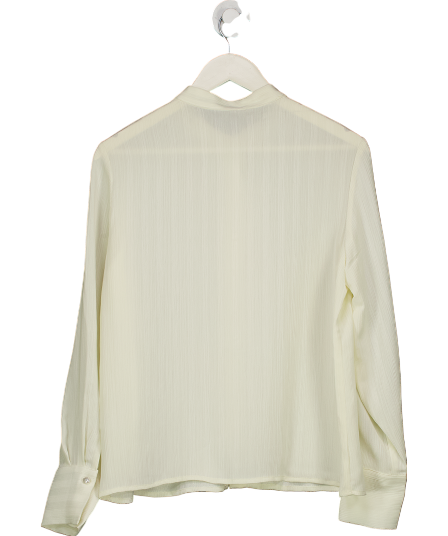 S-Deer Cream Striped Button Up Shirt UK S