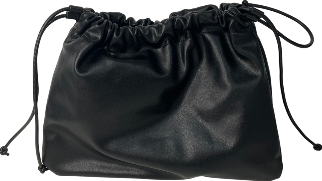 Topshop Sonny Drawstring Topline Shoulder Bag In Black One Size