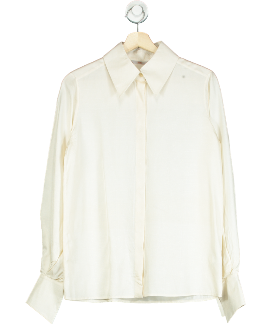 WtR Cream Leonide Silk Tussah Shirt UK 8