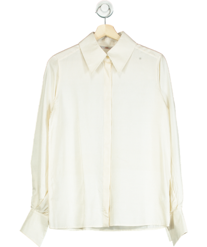 WtR Cream Leonide Silk Tussah Shirt UK 8