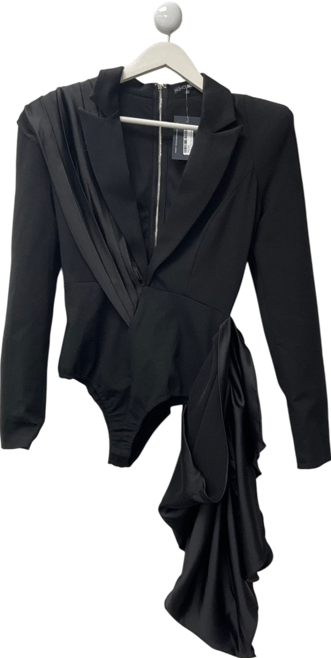 Fashion Nova Black I Have Arrived Jumpsuit UK S