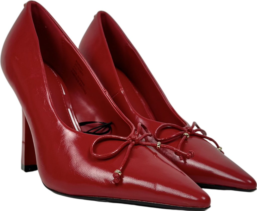 River Island Red Bow Court Heels UK 4 EU 37 👠