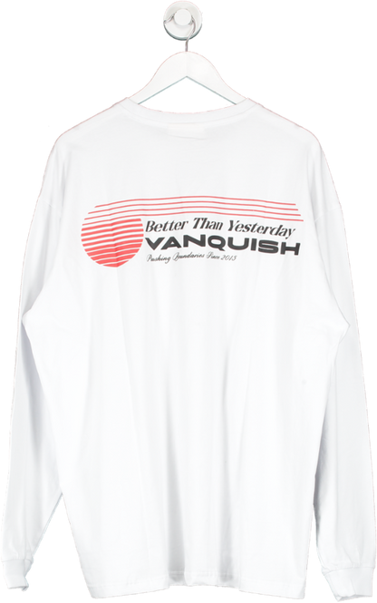 Vanquish White Athletics Division Oversize Longsleeve T Shirt UK L