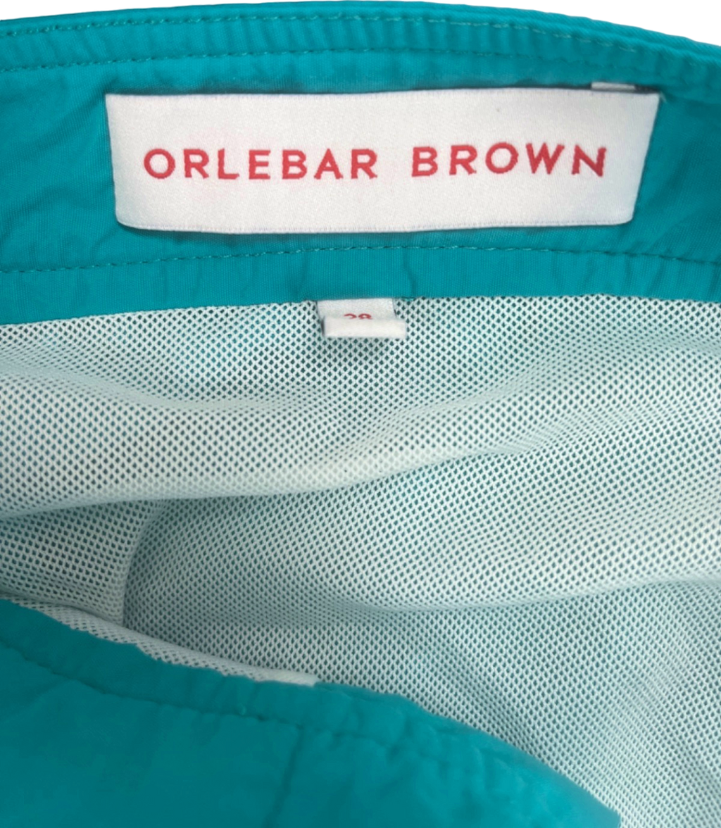 Orlebar Brown Teal Bulldog Swim Shorts UK 28