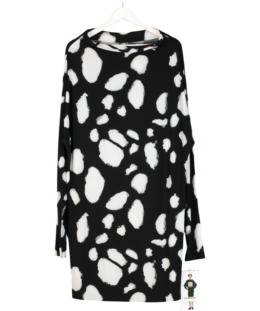 Norma Kamali off-the-shoulder convertible printed stretch-jersey midi dress UK L