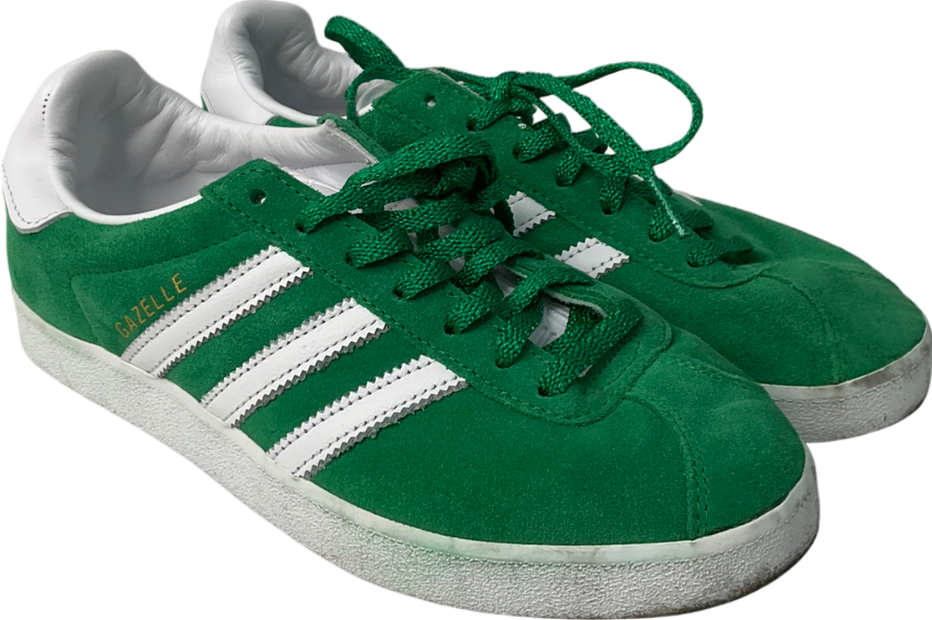 adidas Gazelle Trainers Green White White UK 5.5 EU 38.5 👠