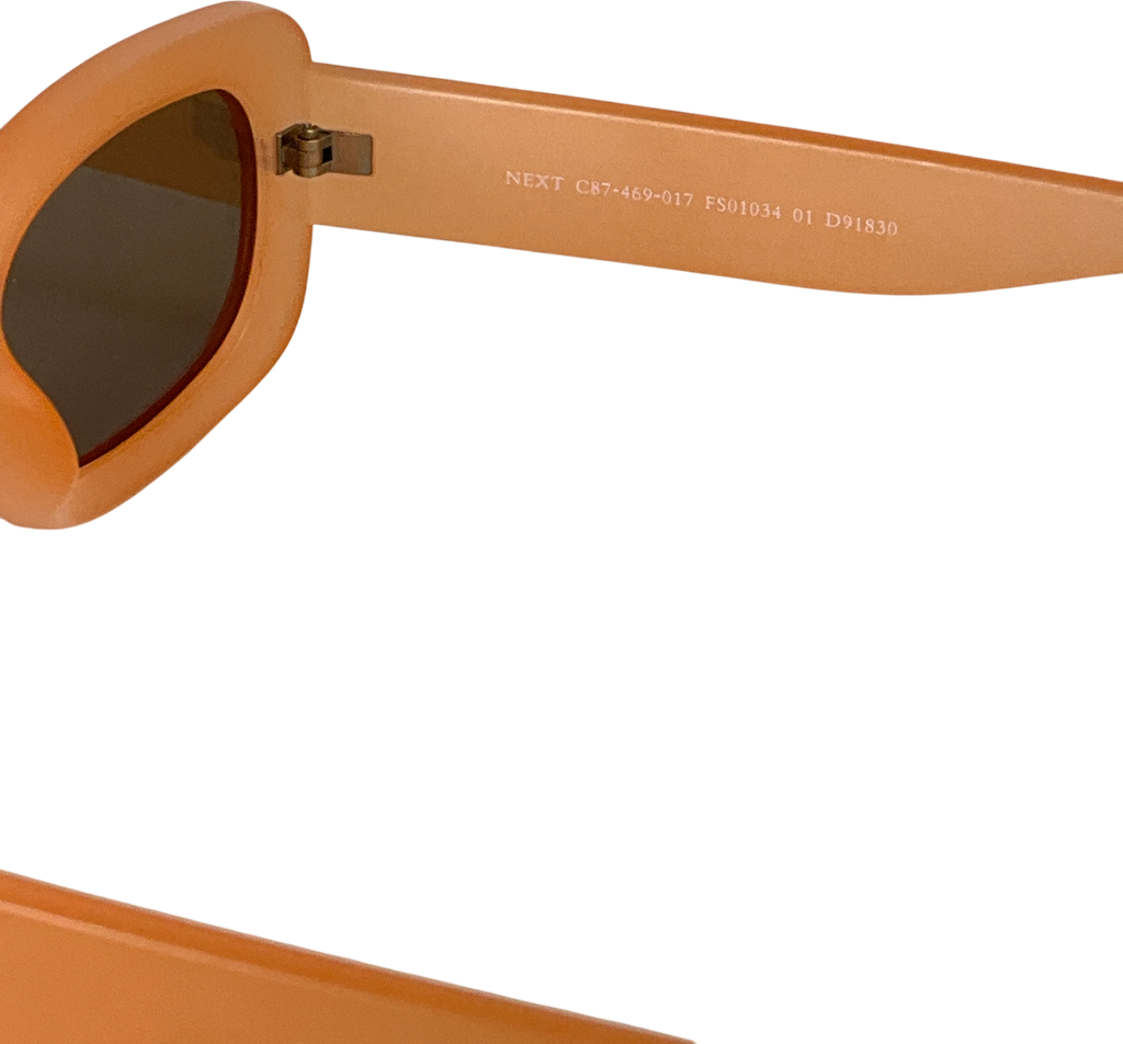 Next Orange Slim Rectangle Sunglasses One Size