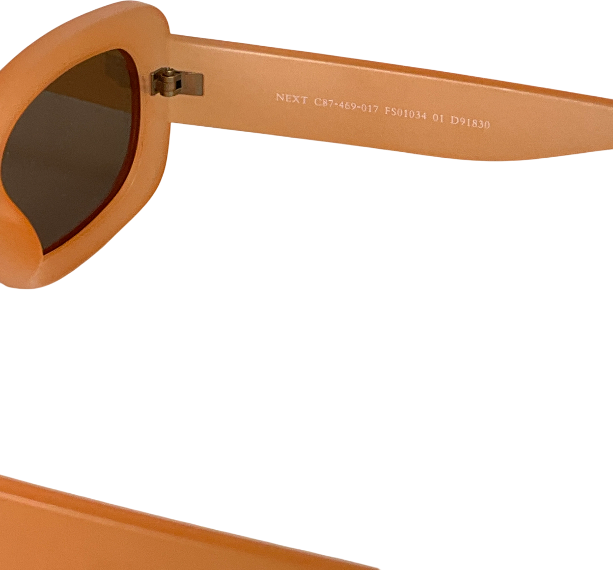 Next Orange Slim Rectangle Sunglasses One Size