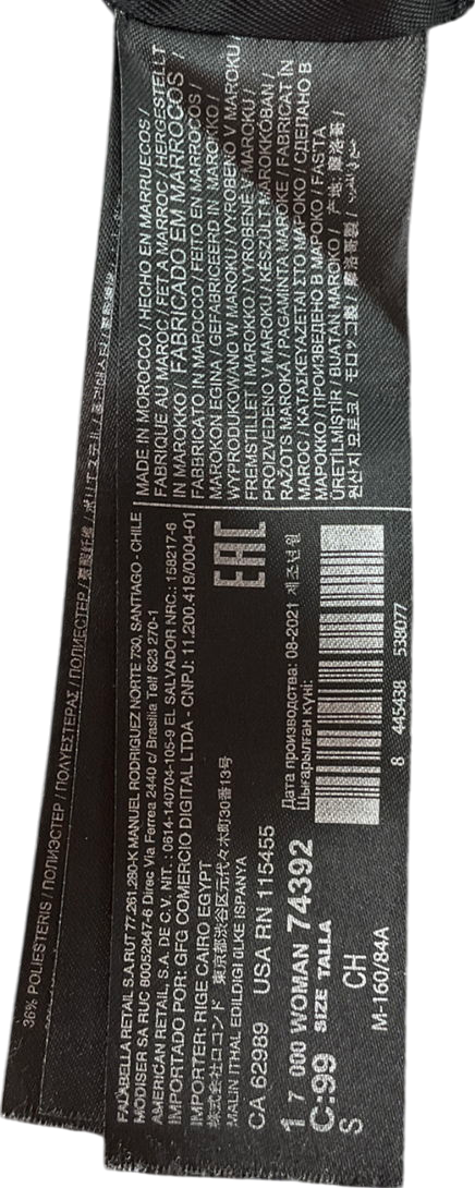 MANGO Black Dalmata Textured Coat UK S