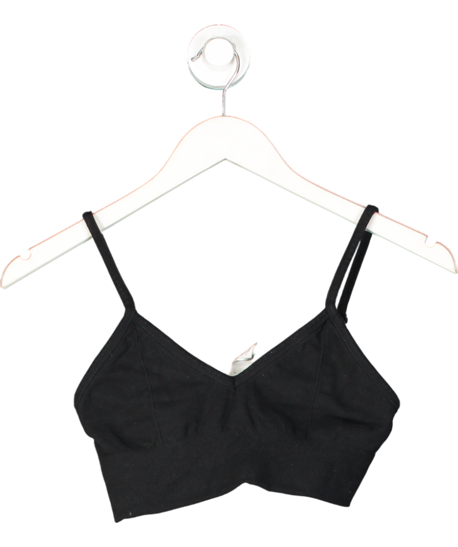 alo yoga Black Seamless Winter Warm Plush Delight Bra UK S