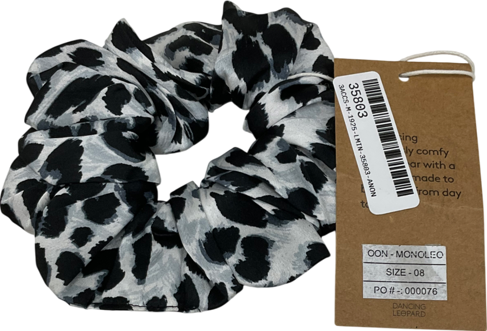 Dancing Leopard Black Leopard Print Scrunchie