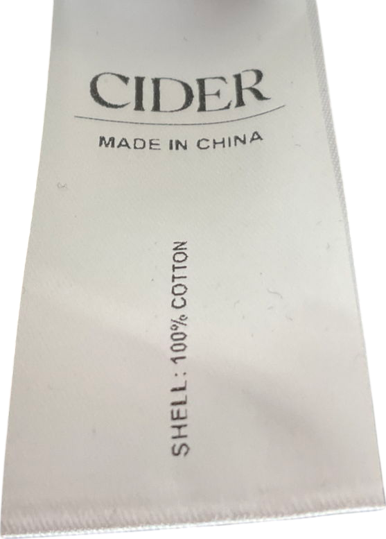 Cider White Tie Front Button Shirt UK XS