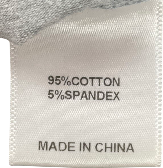 BOA Grey Cotton Long Sleeved Bodysuit UK S